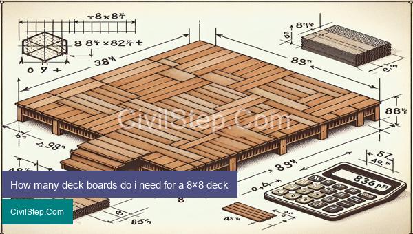 How many deck boards do i need for a 8×8 deck