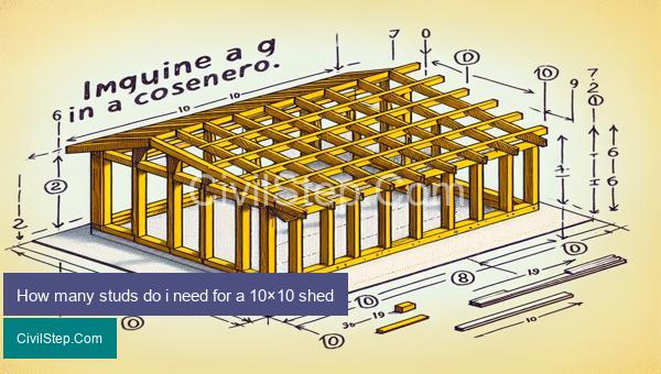 How many studs do i need for a 10×10 shed