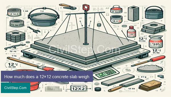 How much does a 12×12 concrete slab weigh