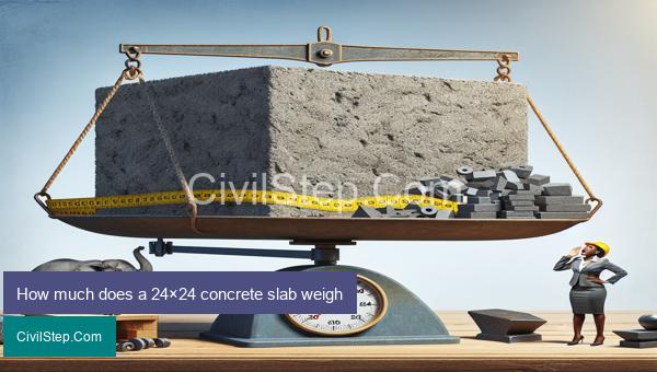 How much does a 24×24 concrete slab weigh
