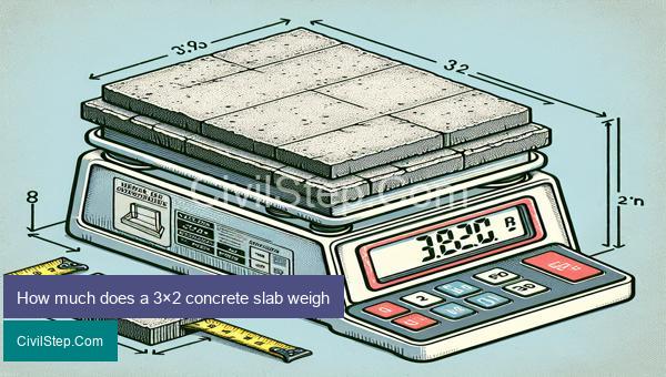 How much does a 3×2 concrete slab weigh