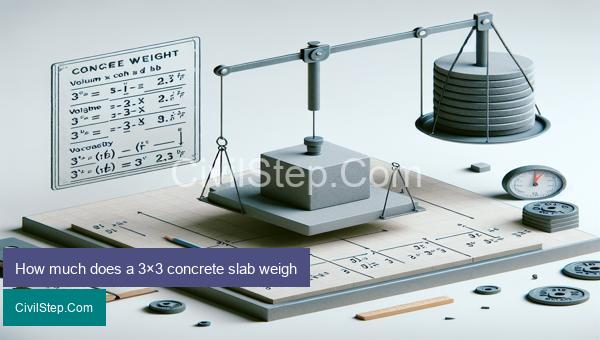 How much does a 3×3 concrete slab weigh