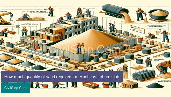 How much quantity of sand required for  Roof cast  of rcc slab