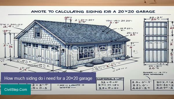 How much siding do i need for a 20×20 garage