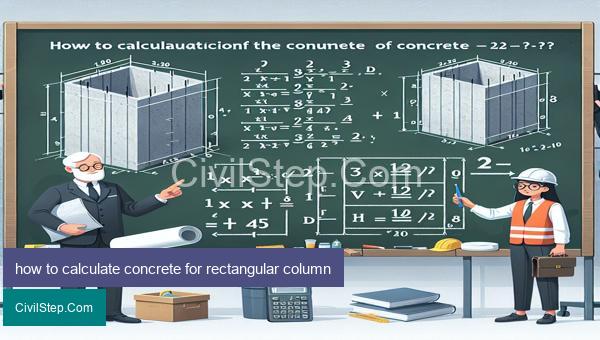 how to calculate concrete for rectangular column