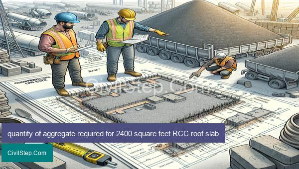 quantity of aggregate required for 2400 square feet RCC roof slab