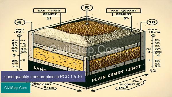 sand quantity consumption in PCC 1:5:10