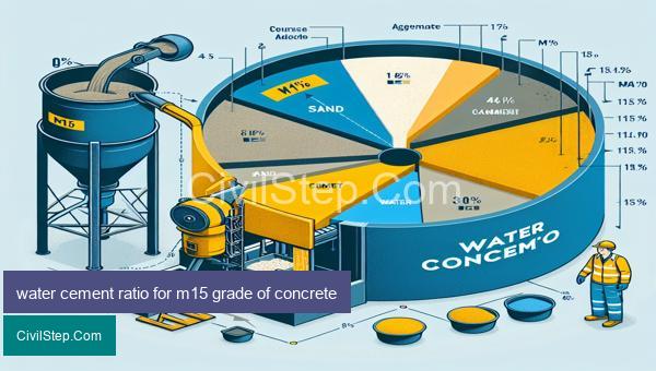water cement ratio for m15 grade of concrete
